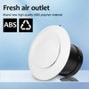 1pcs Round Ceiling Vent,100mm Round Ventilation Cover for Wall Ceiling,Plastic