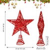 Blulu 6 Inches Star Tree Topper Exquisite Shimmery Christmas Tree