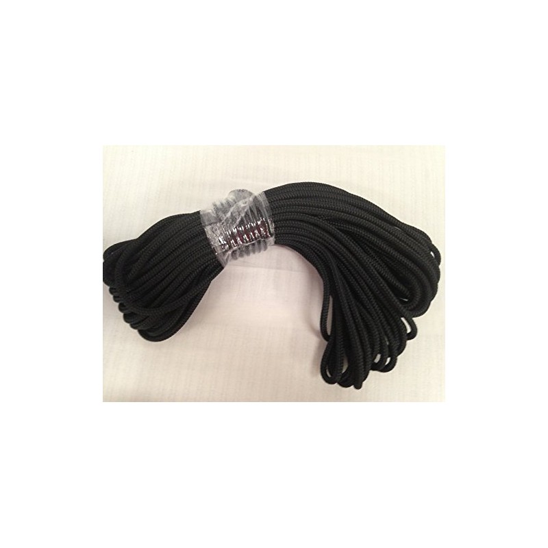 Double Braid Polyester Rope Black 5/16 Inch by 100 Feet