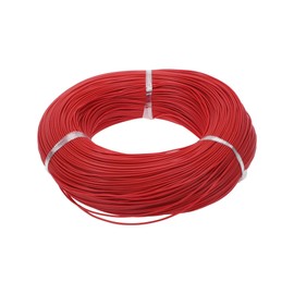 Partuto 1 Pcs 24AWG Universal Ground Wire Car Radio, Automotive, Car Speakers Power Wire Fully Insulated& Soft Touch Jacket TC Red 1001FT