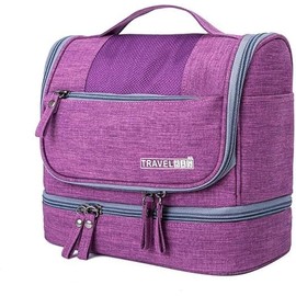 CYBERNOVA Toiletry Bag, Well Divided Toiletry Bag for Travel, Waterproof Cosmetic Organizer Large Kit, Accessories Mesh Pockets, Compact Toiletry Bag Perfect for Men and Women (Purple)