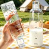 LFRNZS 25oz Clear Water Bottle with Time Marker - Motivational