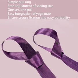 WIKEXINGLONGER Yoga Mat Carry Strap Adjustable Loops for all Mat Sizes Conveniently Carry ﻿