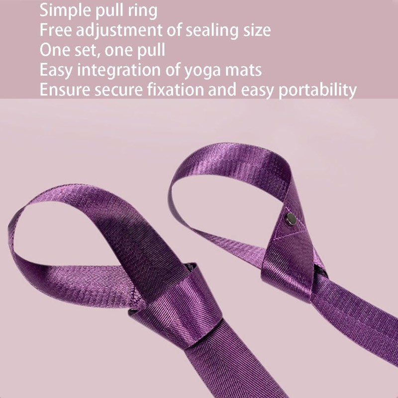 WIKEXINGLONGER Yoga Mat Carry Strap Adjustable Loops for all Mat