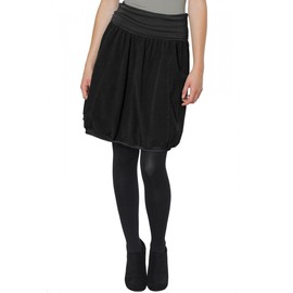 Caspar RO004 Women's Corduroy Skirt Knee-Length, black