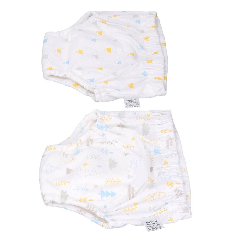 2PCS Toddler Training Pants Pure Cotton Reusable Baby Training Underwear
