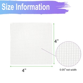 GREGICH 50 Packs 4 Inch Flower Pot Hole Mesh Pad, Plastic Mesh Screen Bonsai Bottom Planter Drainage Hole Grid Mat, Plant Succulent Pot Screens Mat Prevent Soil Loss