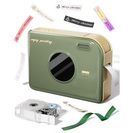 Phomemo A30 Label Maker, Bluetooth Label Printer Mini Label Maker Machine with Tape, Portable Sticker Printer for Home Office Small Business School, Works with Tablet, Phones & PC-Vintage Green