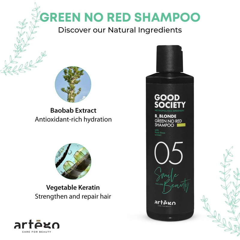 Artego 05 B_BLONDE Green No Red Shampoo 250 ml