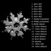 18 in 1 Stainless Multi-tool Snowflake Keychain Wrench Screwdriver Bottle
