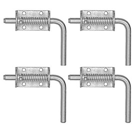 Buyers Products B2595 Spring Latch Assembly, 4 Pack, 1/2" Spring Loaded Latch Pin Without Keeper, Zinc Plated Latch for Gate Latch, Utility Latch, Trailer Latch, Cage Latch