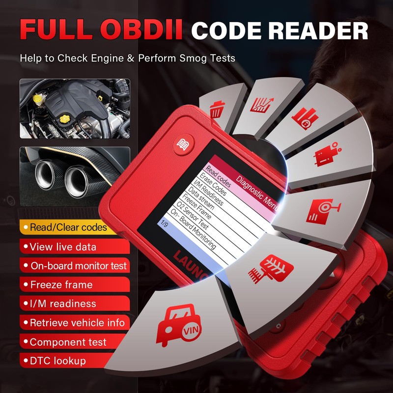 LAUNCH Creader VII+ V2.0 OBD2 Scanner Diagnostic Scan Tool, 2026