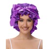 Vettres Cute Adjustable Silk Bonnet for Sleeping Double Layer Satin