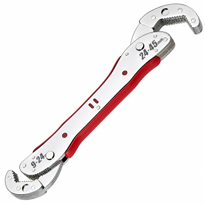 9-45mm Double-Ended Self-Adjusting Universal Wrench, High Carbon Steel Multi-Purpose Spanner
