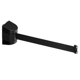 PATIKIL 16.4Ft Magnetic Wall Mount Retractable Belt Barrier, Fixed Crowd Control Barrier Rope Grey Belt with Black ABS Case for Queue Line Divider Grocery Retail Store Stadium