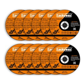 Luckyway 3 Inch Cut Off Wheels, 3" x1/16 x3/8" Cutting Wheel, Metal & Stainless Steel Cutting Disc for Die Grinder - 12 Pack