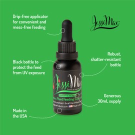 Jessi Mae Carnivorous Plant Food Drops - 30 ml - No-Dip Applicator for Carnivorous Plant Fertilizer - Nutrient-Rich Formula - Seaweed & Blood Meal Blend