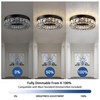 Crystal LED Flush Mount Ceiling Light Fixtures Modern Black LED