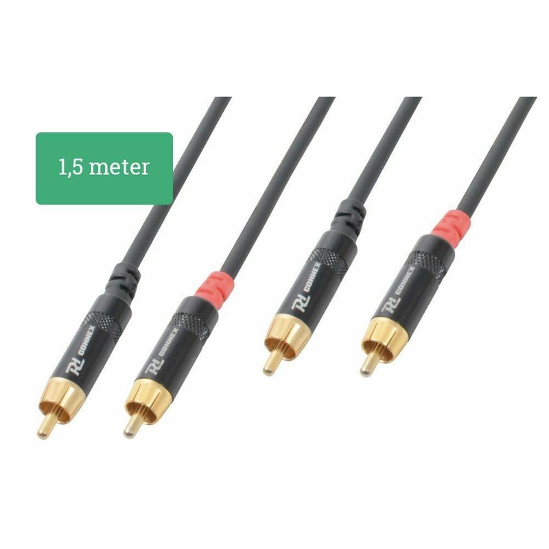 Power Dynamics PD Connex Signal Cable 1.5 m/2x RCA Male/2x