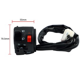 YFFSFDC Motorcycle Handle Switch 7/8" 22mm Motorcycle Handle Left Switch Low Beam High Beam Headlight Switch Start Switch Horn Turn Signal