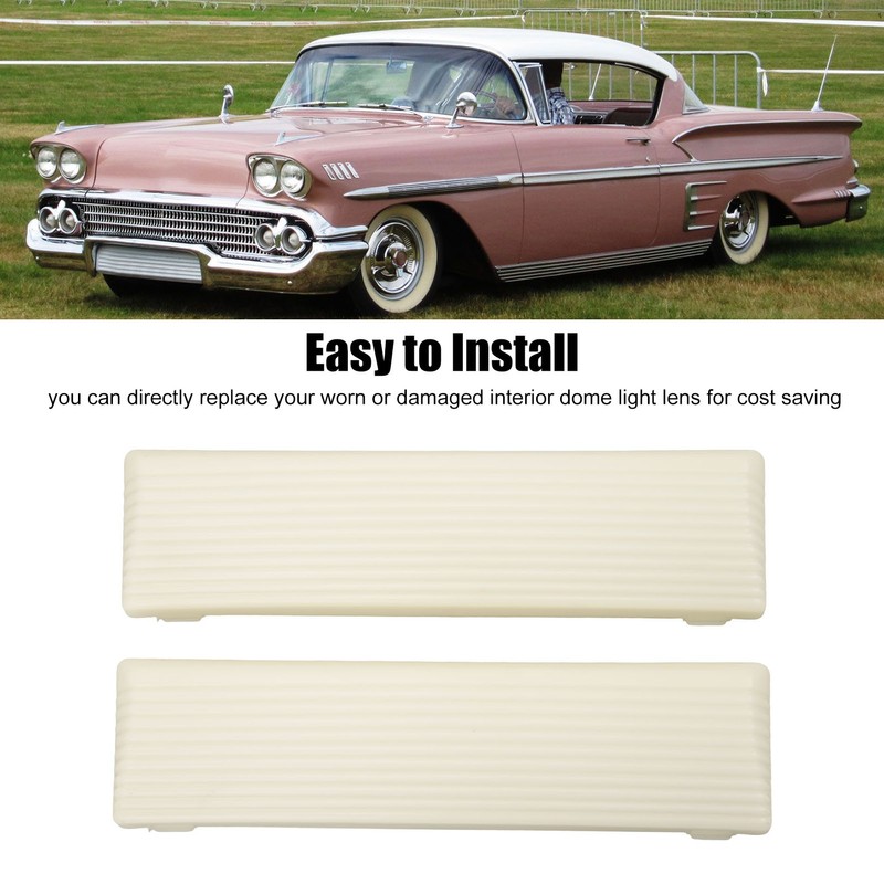 2Pcs Car Dome Light Lamp Lens Interior Roof Map Housing