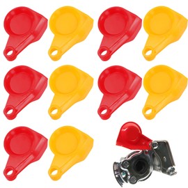 Naseom Dust Cap, Pack of 10 Dust Cap for Clutch Head, Replacement Cap for Truck Tractor (5 x Yellow & 5 x Red)