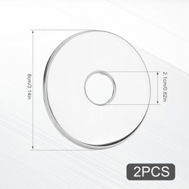 2pcs Large Shower Arm Flange, 3.15 Inch Round Oversized Escutcheon Plates Stainless Steel Shower Pipe Plumbing Chrome Cover Replacement Parts for Shower Faucet Head Arms