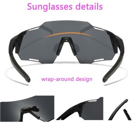 BECILES Sunglasses Cycling Glasses Men Women Sports Glasses Cycling Glasses Protective Glasses Sunglasses Anti-UV for Outdoor Activities such as Cycling Running Climbing Driving Fishing Golf Ski