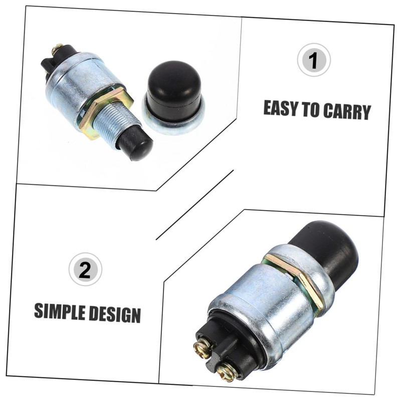 BUGUUYO Push Button Car Horn Switch Starter Button for Cars
