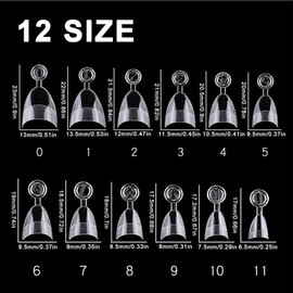 Addein 120 PCS Short Almond Nail Tips, 12 Size Short Oval French Nail Tips, Half Clear Matte Fake Coffin Nail Art Tips, Artificial Salon Nails with Handle for Women