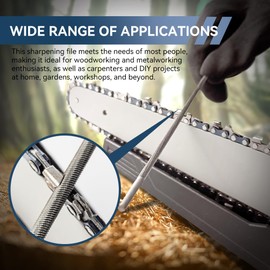 JOVANT Chainsaw Chain Sharpener Kit with 1/8",5/32",3/16",7/32" Round Files,Depth gauge and 7" Flat File.chainsaw sharpener tool Favoured by Chainsawman Universal fit for all kinds of chains