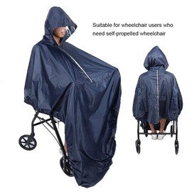 Wheelchair Rain Cover Hooded Wheelchair Rain Cover, Soft Wheelchair Rain Coat Electric Wheelchairs, 70.87 * 37.01inch
