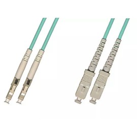 RiteAV Direct Burial/Outdoor LC-SC 2-Strand Fiber Optic Cable 10Gb Multimode 50/125 30M