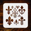 Fleur de Lis Stencil, 8.5 x 8.5 inch - Classic