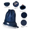 COSTWAY Drawstring Backpack, Folding Sports Gym Backpack with Zipper Pockets,
