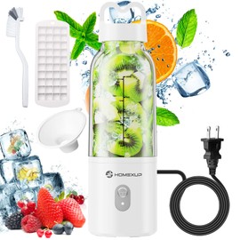 Portable Personal Blender 17 OZ/500 ML Juicer, 175W Personal Size Blender, Ideal for Smoothies, Ice Blending, Juicing, and Food Processing, Compact, Convenient, and Versatile (White)