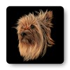 Fractal Artworks Silky Terrier Set of 4 Coasters with Fractal