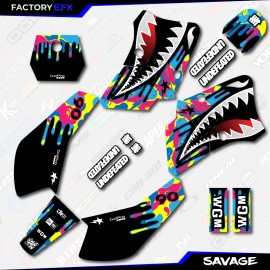 Factory EFX CMYK Savage Racing Graphics Kit fits 00-13 YAMAHA TTR90 TTR 90 decal