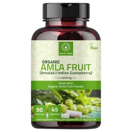 Amla Capsules (Phyllanthus Emblica) – Amalaki amla 90 Capsules | Natural Antioxidants Superfood | Herbal Supplement Amla Fruit Powder