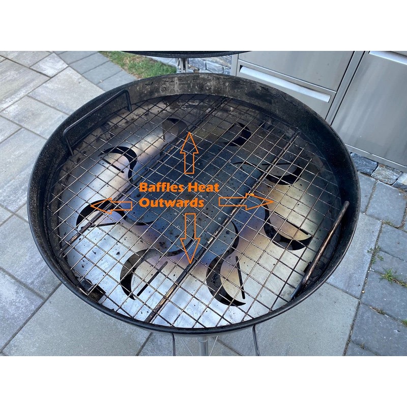 FireDial Baffle Plate Heat Management System for Charcoal BBQ and