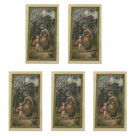 St. Joseph Laminated Prayer for Protection Holy Cards Set of Five