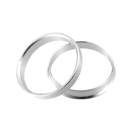 ACROPIX 54.1mm to 56.1mm Universal Car Hub Centric Rings Silver Tone - Pack of 2