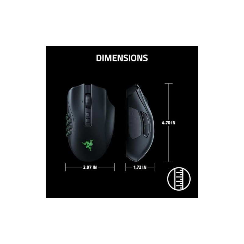 Razer Naga V2 Pro - Mouse Gamer Inalámbrico MMO