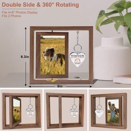 Dog Memorial Gifts for Loss of Dog,No Longer by My Side but Forever in My Hearts Cat Dog Memorial Picture Frame,Loss of Dog Sympathy Gift Dog Remembrance Gift