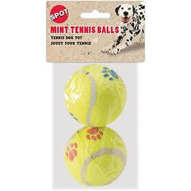 Ethical Mint Flavor Pawprint Tennisball for Dogs, 2-Pack