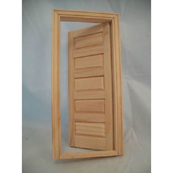 Dollhouse Miniature 5-Panel Traditional Door