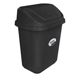 Sablon Bote de Basura Rectangular 13L Negro con Tapa