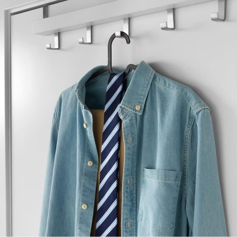 Ikea SPRUTTIG Lightweight Clothes Hangers, Black, Plastic, 39 Centimetres -