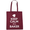 Hippowarehouse Keep Calm I'm a Baker Tote Shopping Gym Beach