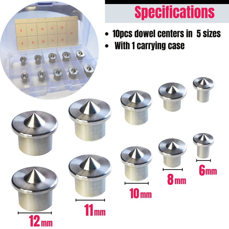 MinliGUY Dowel Centers-Metric Stainless Steel Transfer Plugs 10PCS with 5